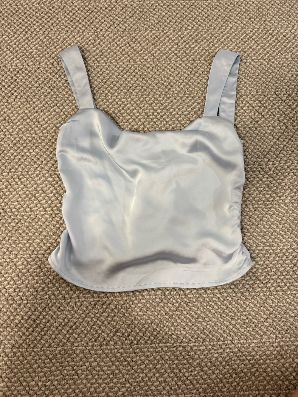 Motel Rocks Light Blue Satin Top